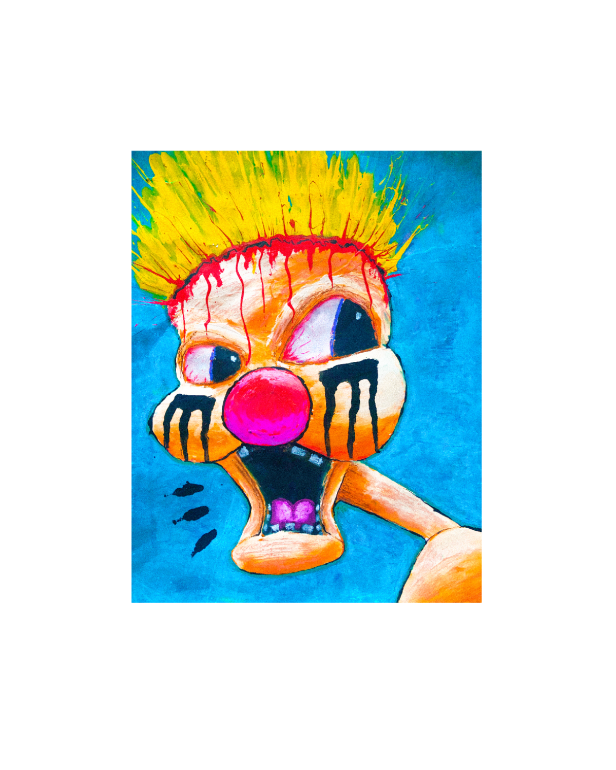 "Homesick!" 22x28" Finger Painting