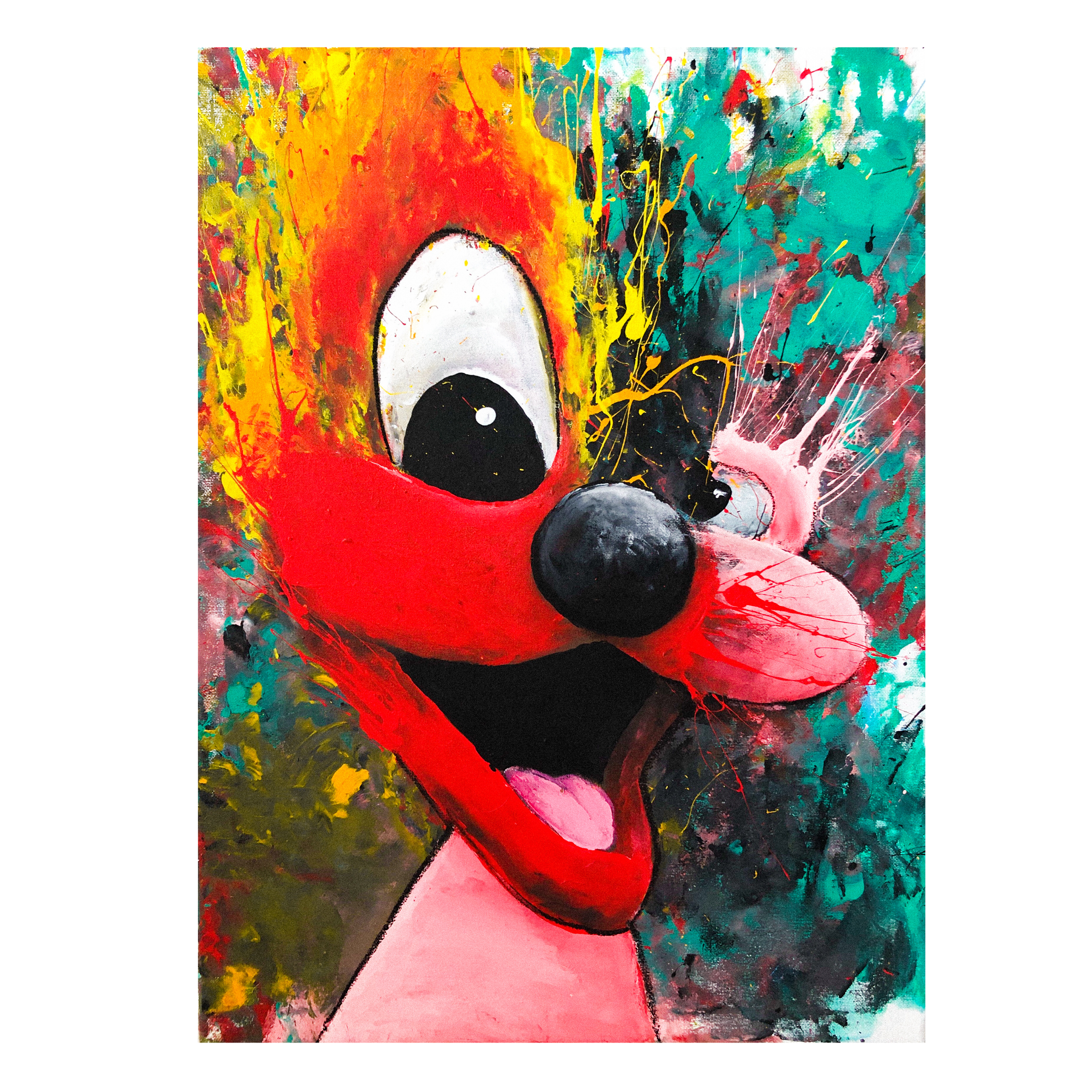 "Big Red" 18x24" Finger Painting