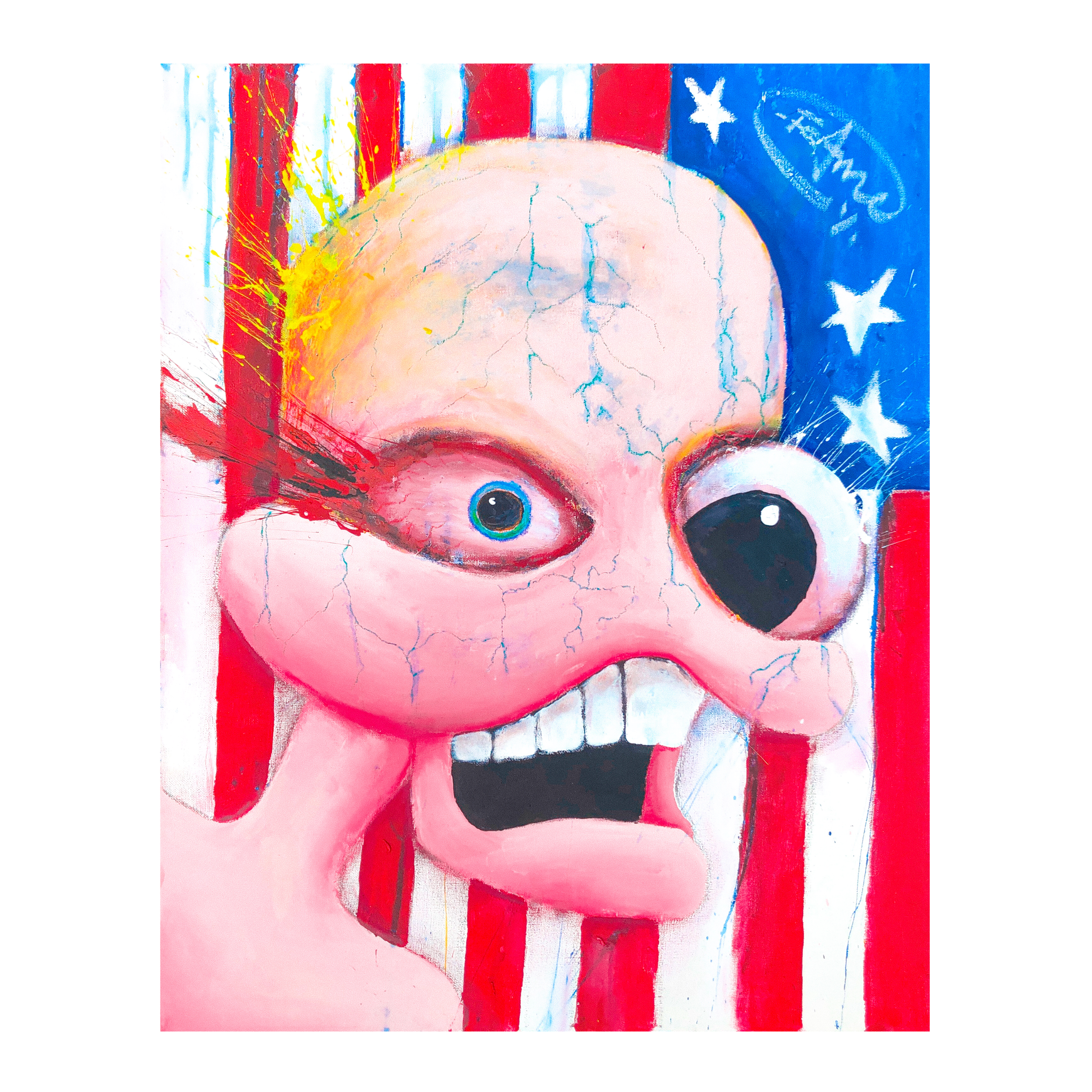"American Made!" 24x30" Finger Painting