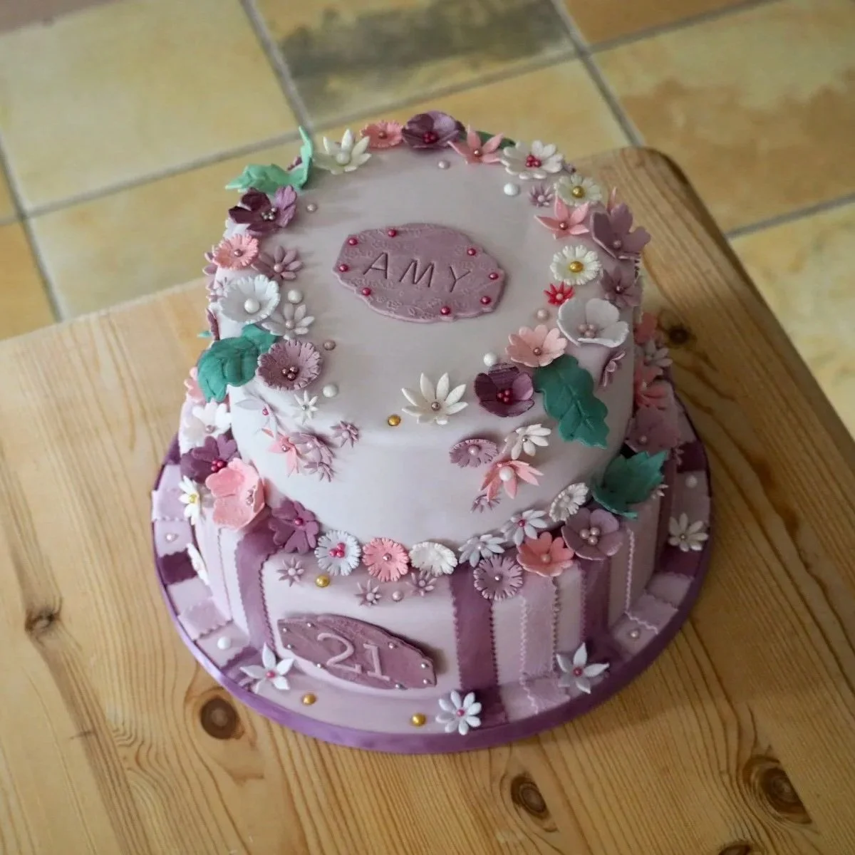 2 tier 21st birthday