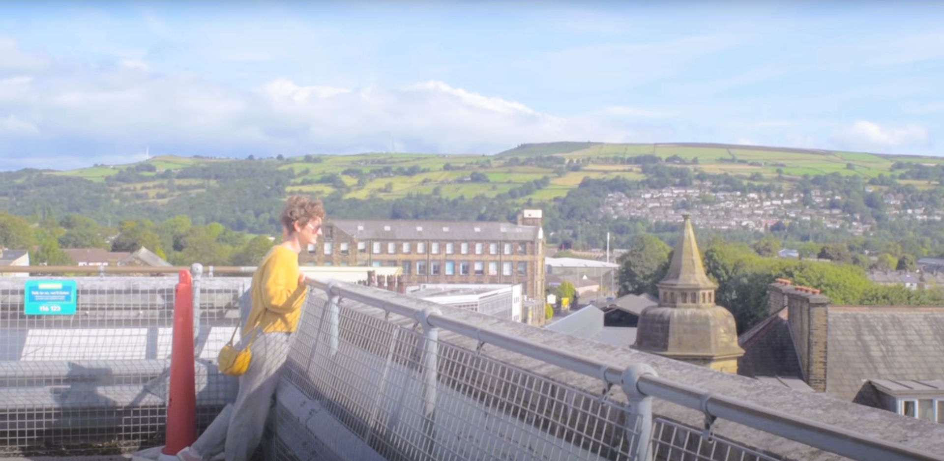 Artist Jess Kidd exploring an urban environment