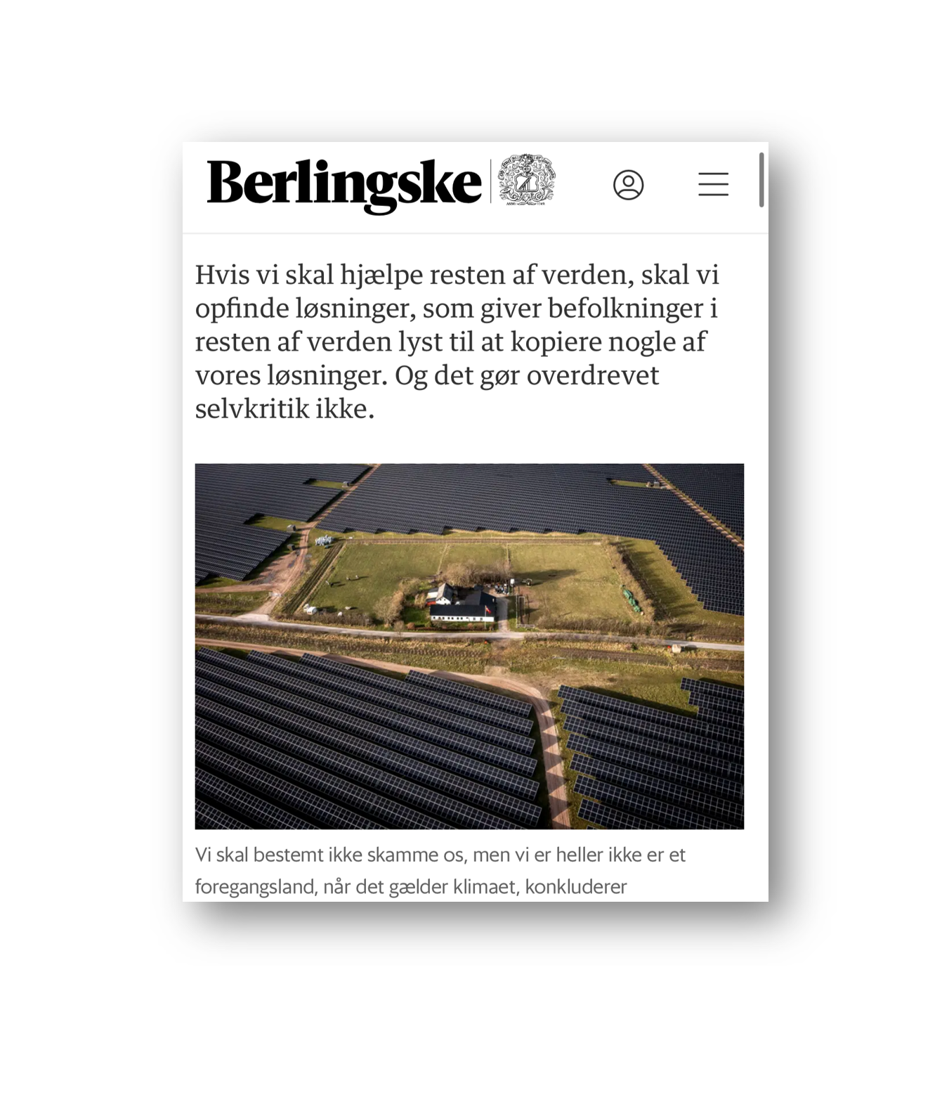 Berlingske: Skal ny teknologi eller mådehold redde klimaet?