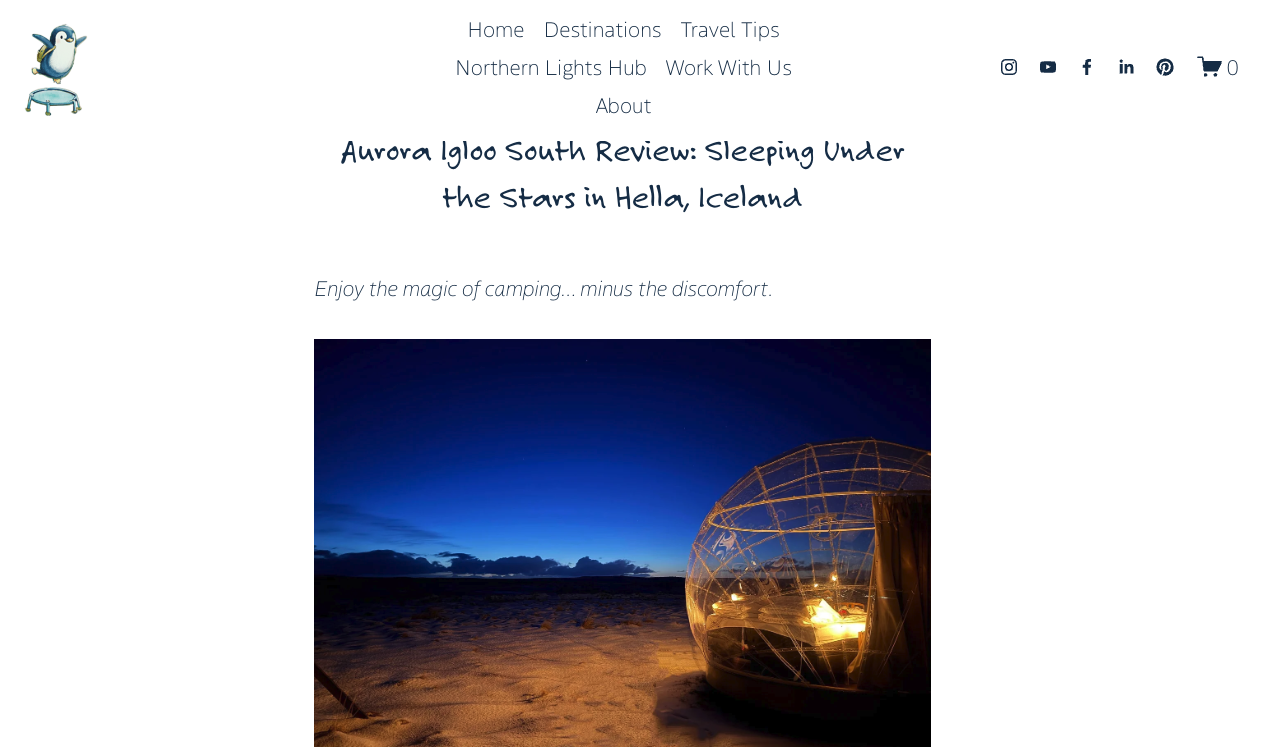 Aurora igloo hotel at night, Iceland