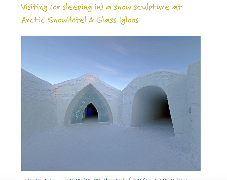 Arctic Snow Hotel in Finnish Lapland