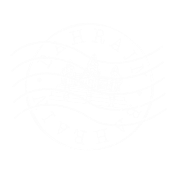 Black and white circular stamp with the word 'HABANA' repeated twice and an illustration of a landmark in the center.