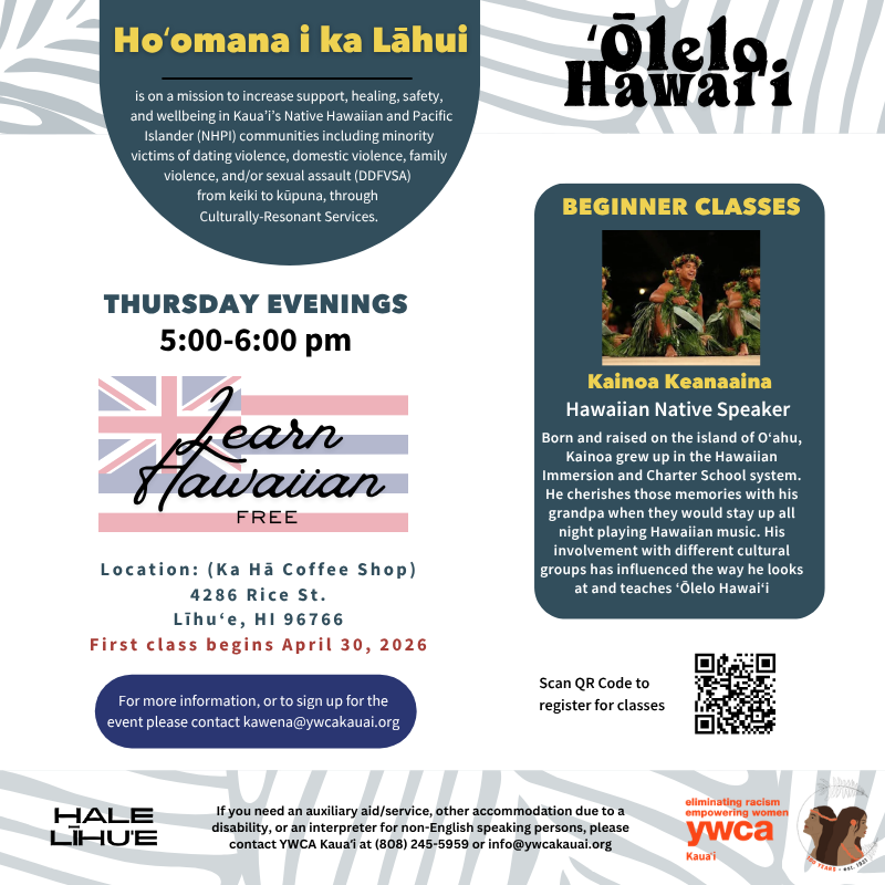 Free ʻŌlelo Hawaiʻi Lessons