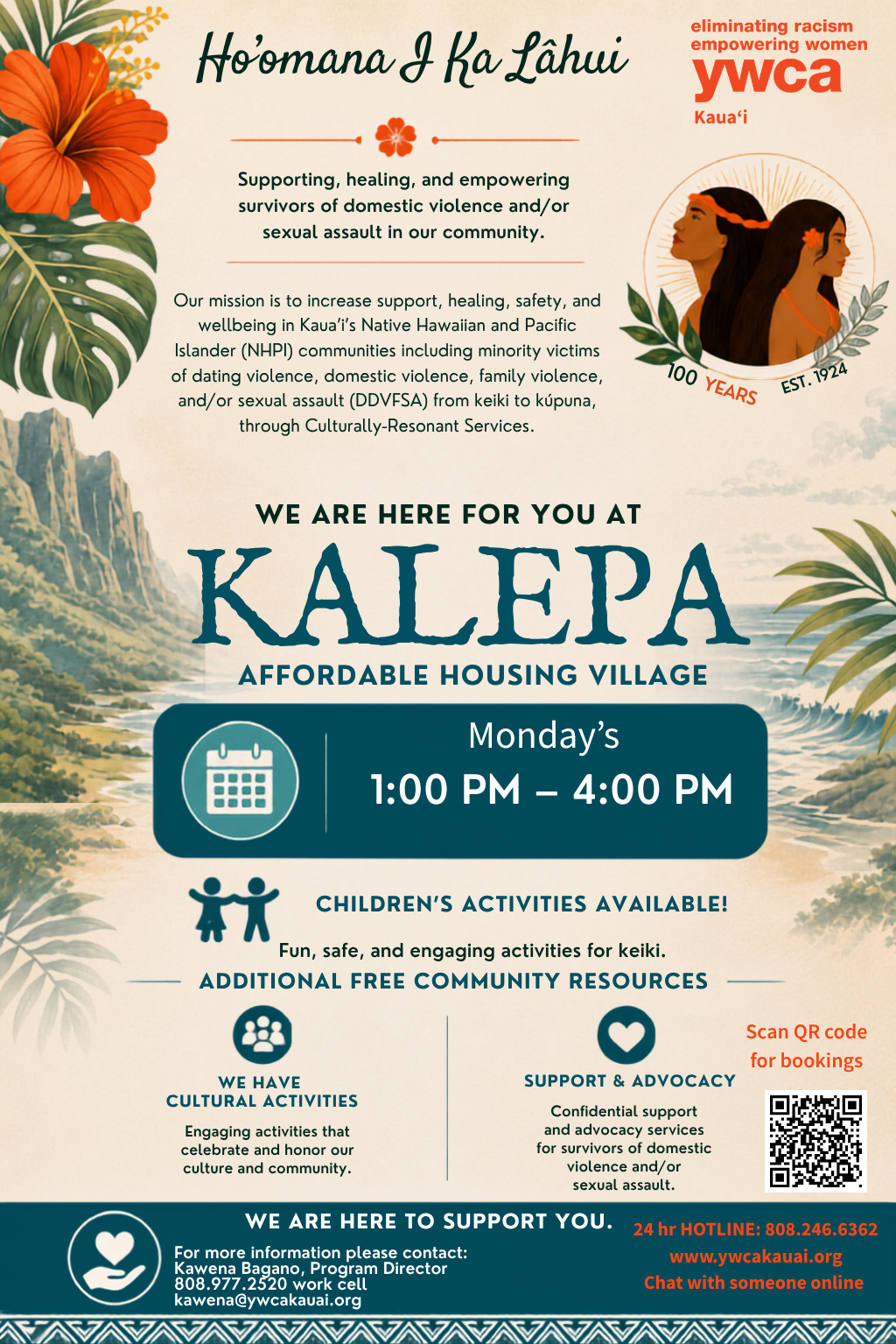 Updated Kalepa YWCA Ho'omana i ka Lahui Flyer.png