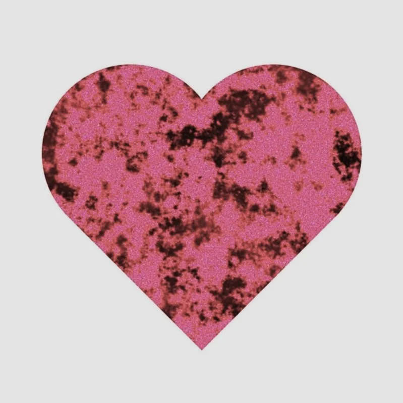 illustration of mottled heart