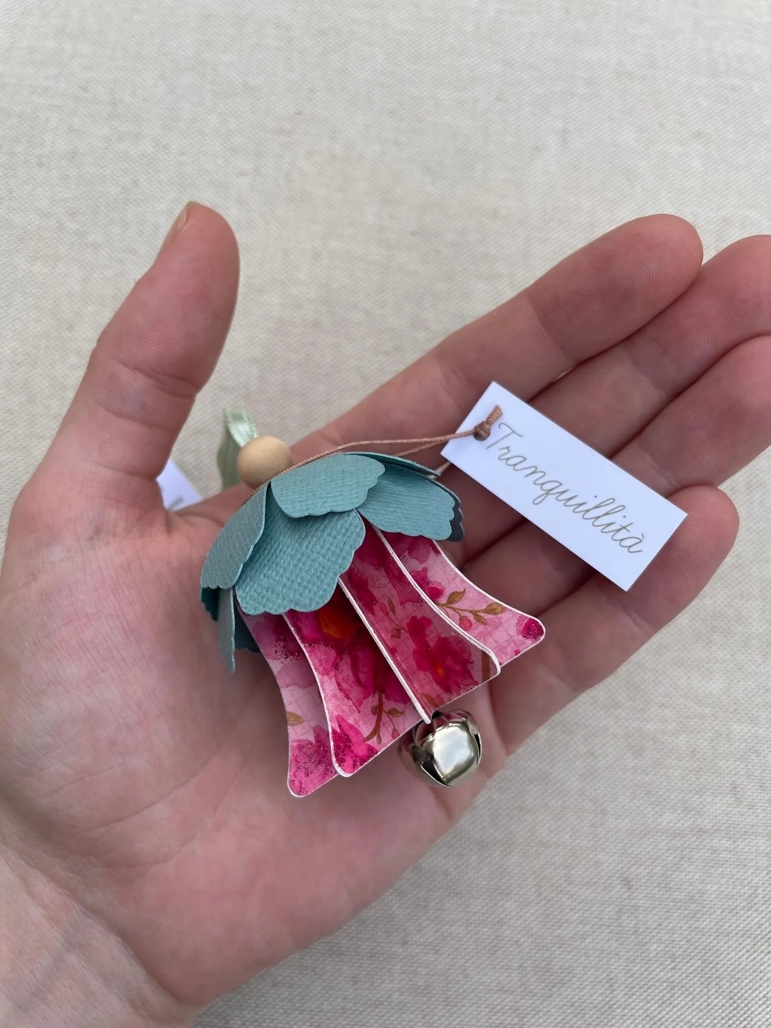 campanella "TRANQUILLITÀ" glitterata