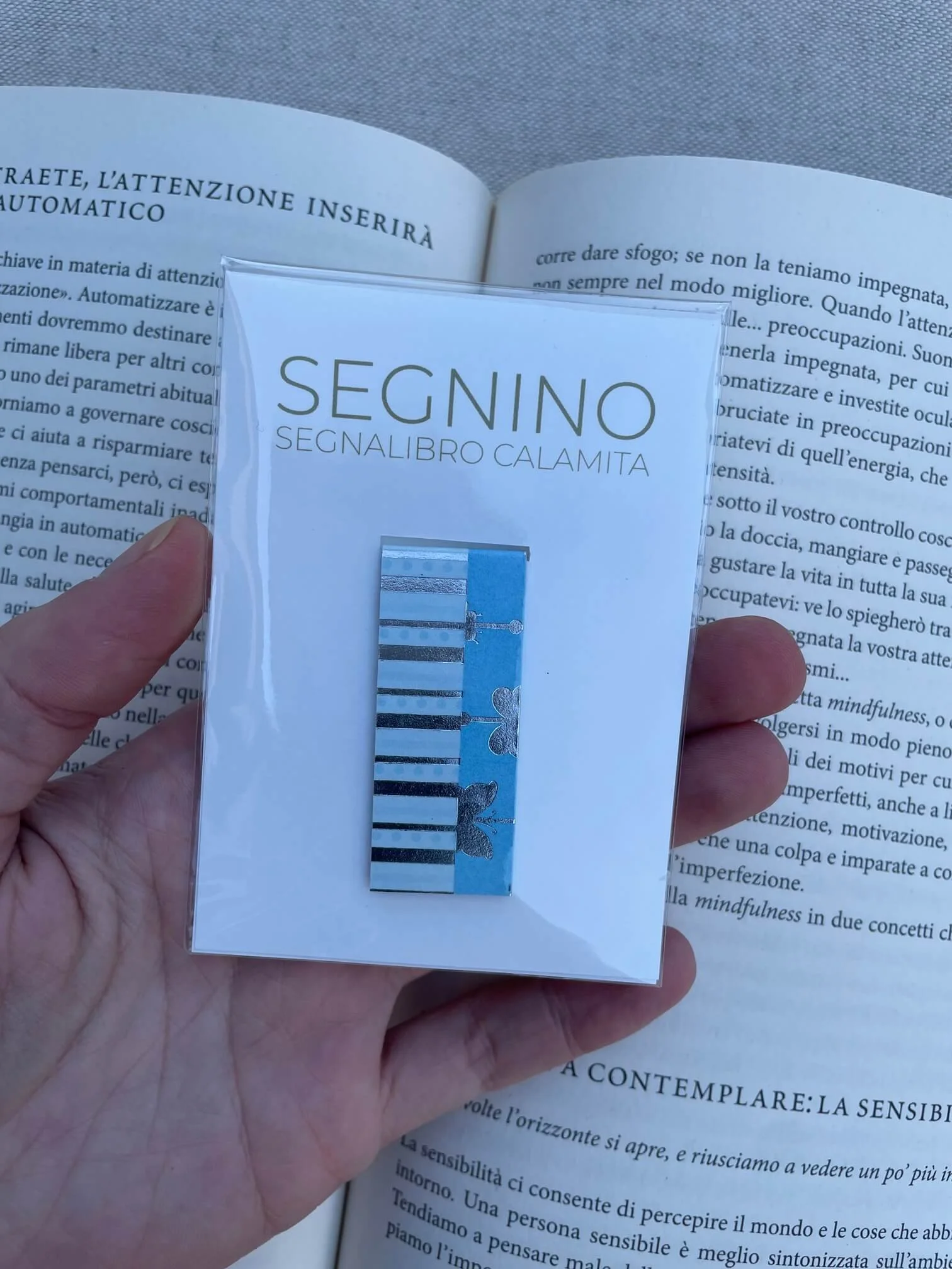 SEGNINO PICCOLO azzurro e argento