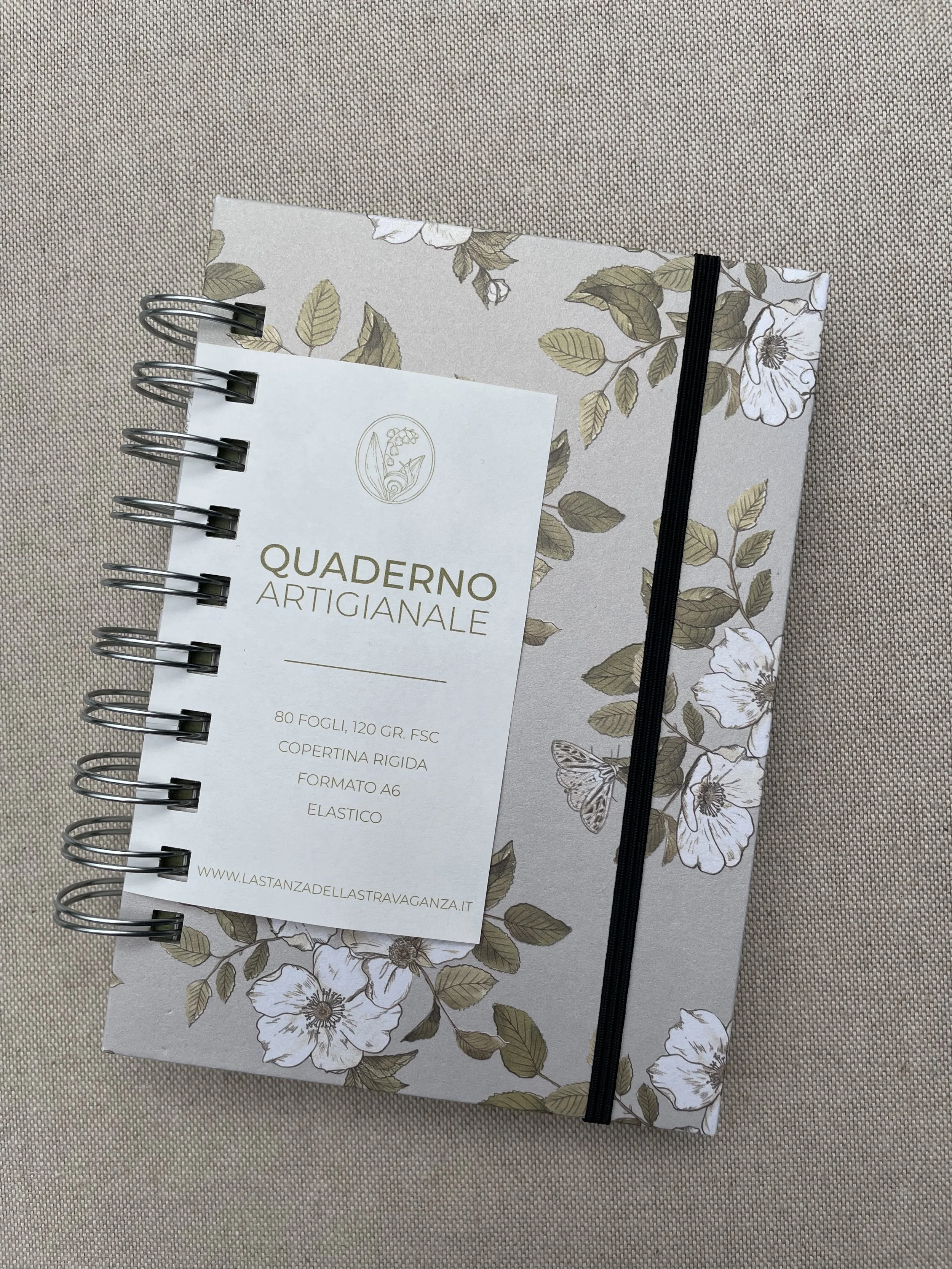 QUADERNO A6 FIORELLINI IRRIDESCENTI