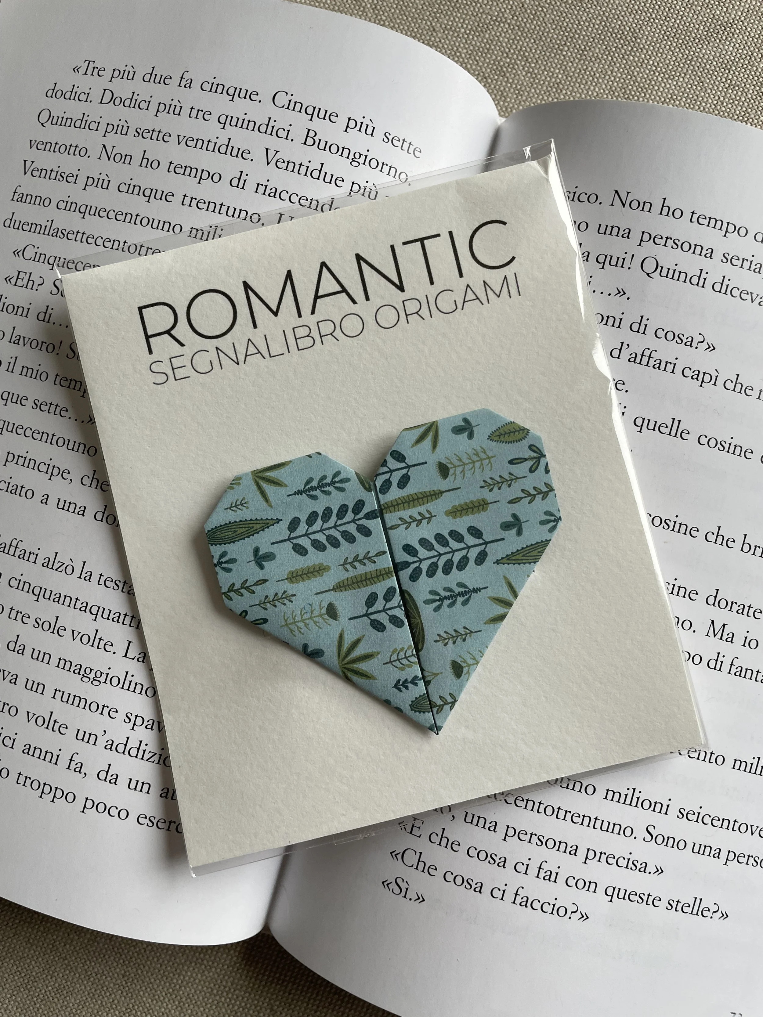 ORIGAMI CUORE celeste