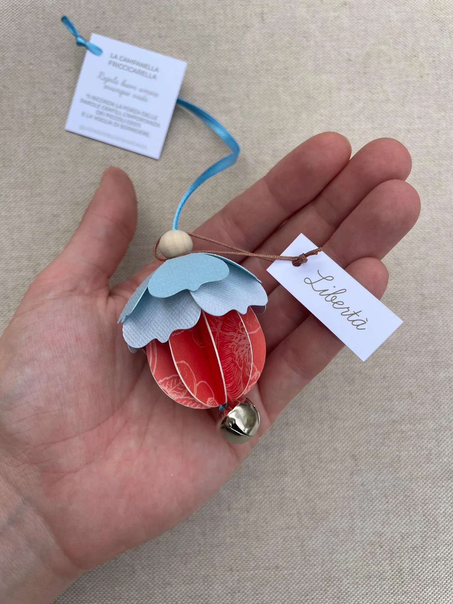 campanella "LIBERTÀ" corallo