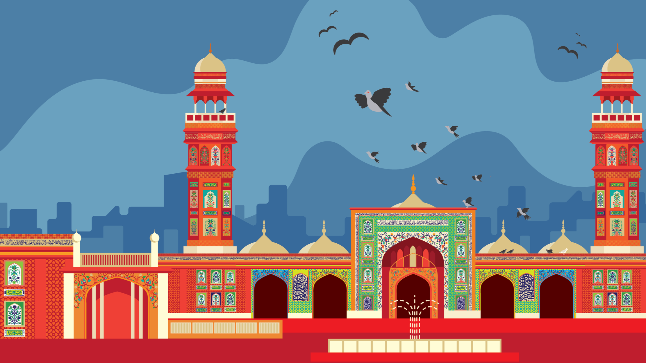 Wazir Khan Mosque, Lahore  - Monuments of Pakistan Book Design - 2021