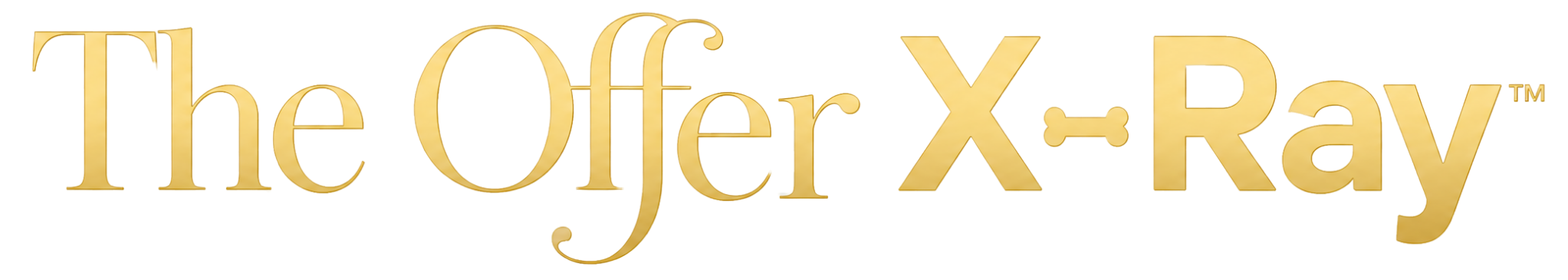 Gold 3D text reading 'The Office X Ray' on a transparent background.