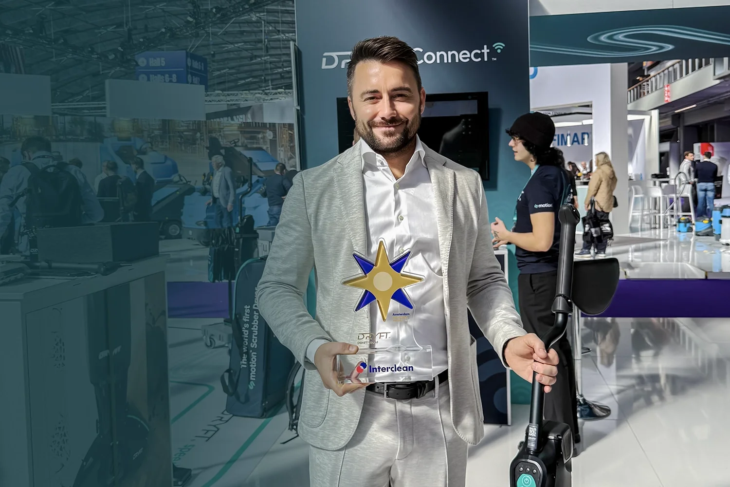Imre Killi CEO and Inventor and DRYFT wins Interclean Innovation Award 2026
