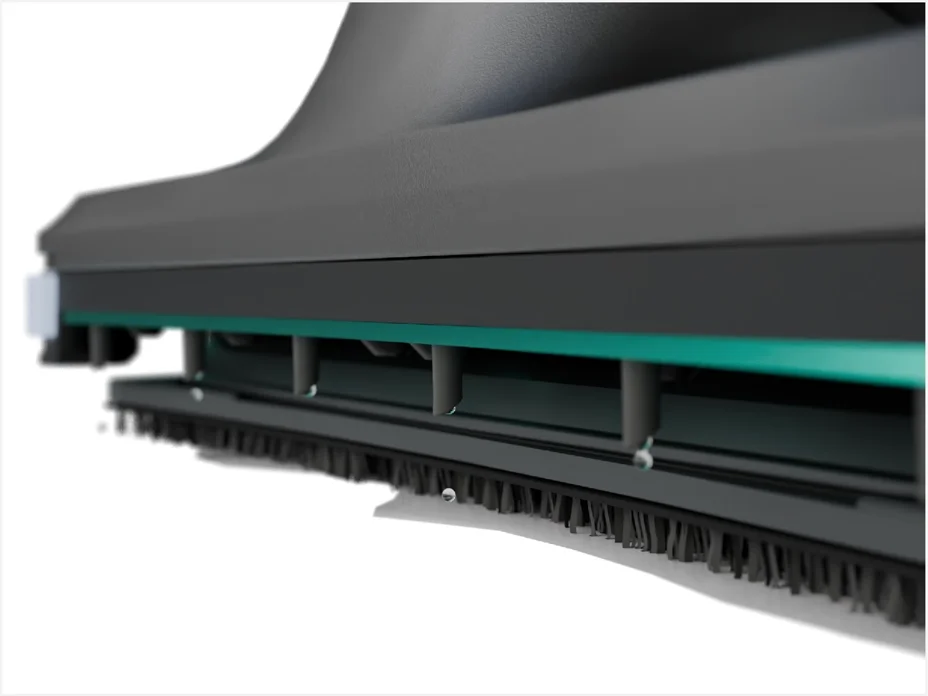 Water droplets leaving the DRYFT cleaning head