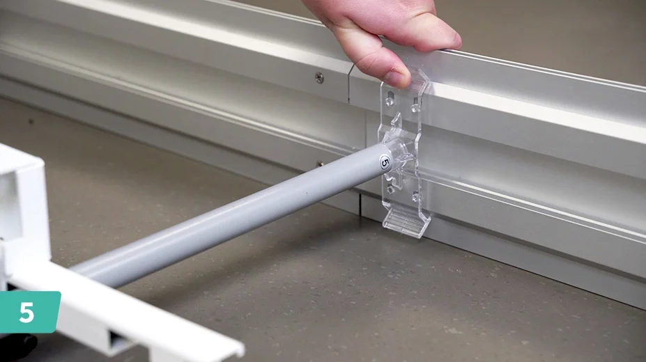 Attach the supports and click into place.