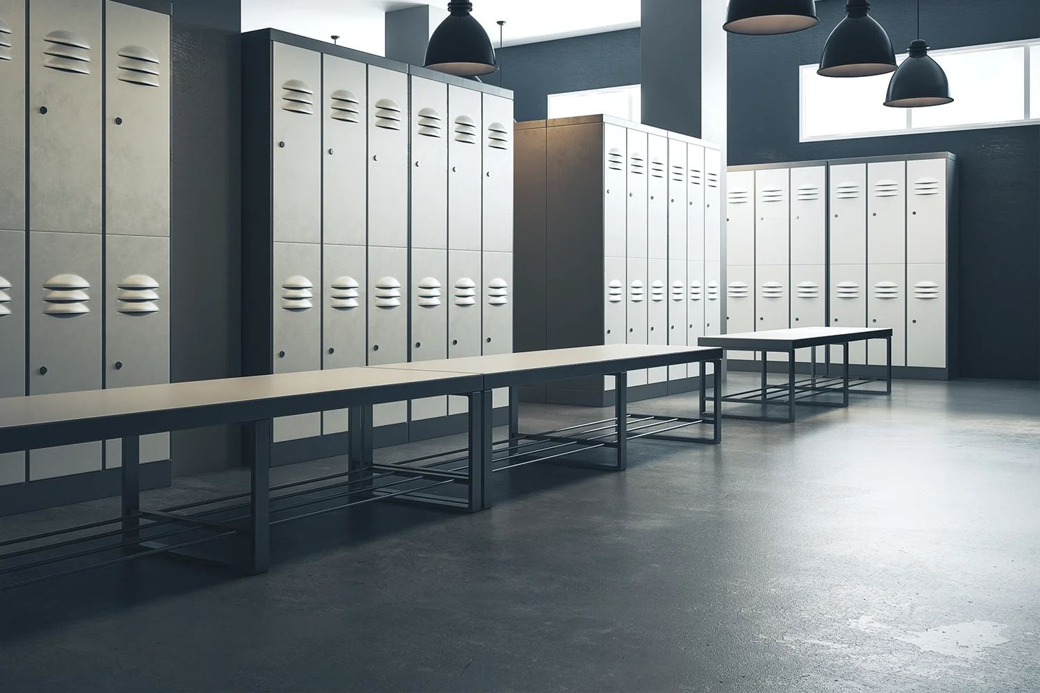 Leisure centre changing room