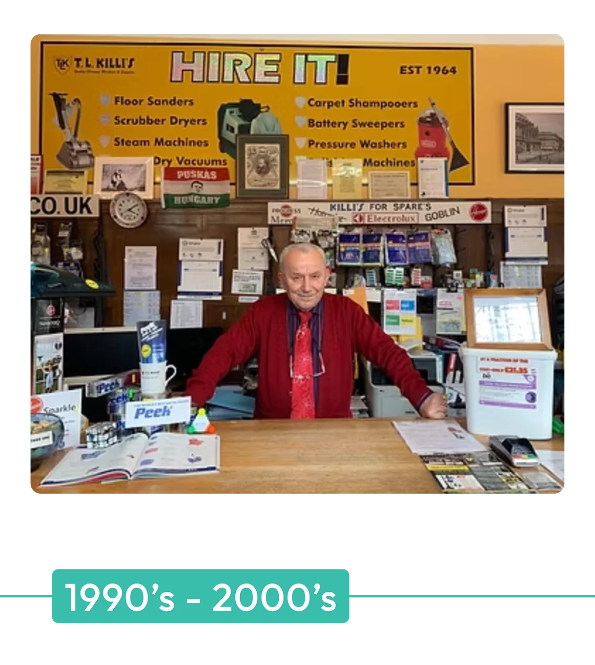 Tibor Killi in his store in Sheffield
