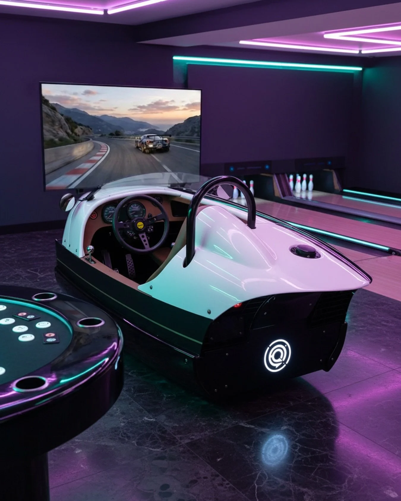 Level up your game room with The Vanderhall Simulator #simracing #gameroom #arcade