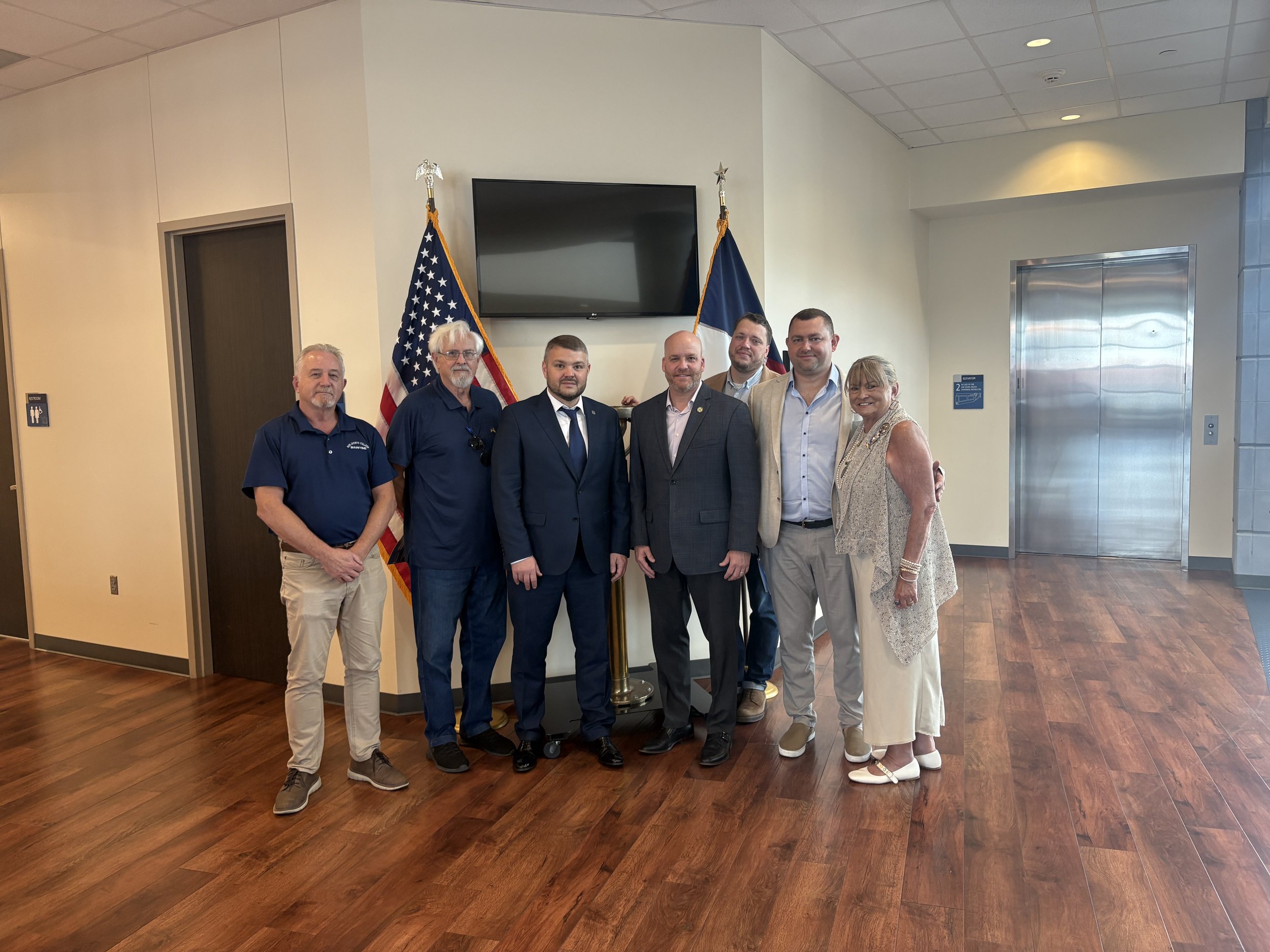 Government officials from the Odessa region of Ukraine visiting the City of Baytown, TX and the San Jacinto Maritime Academy.
