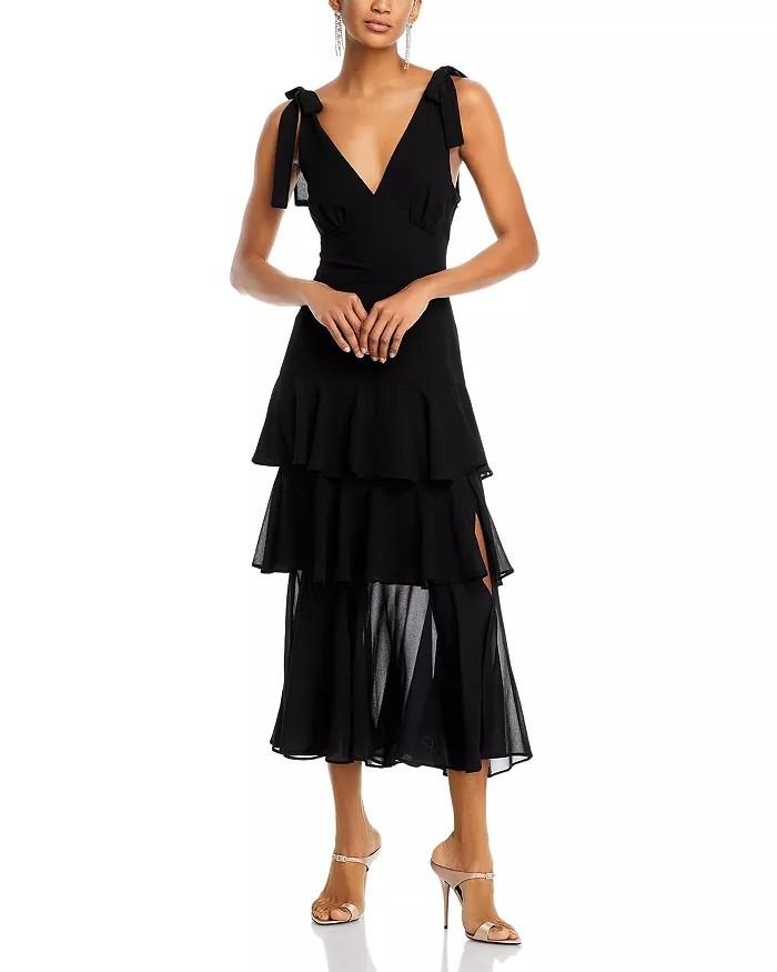 Wayf Hampton Tiered Midi Dress - Blackbloom.jpeg