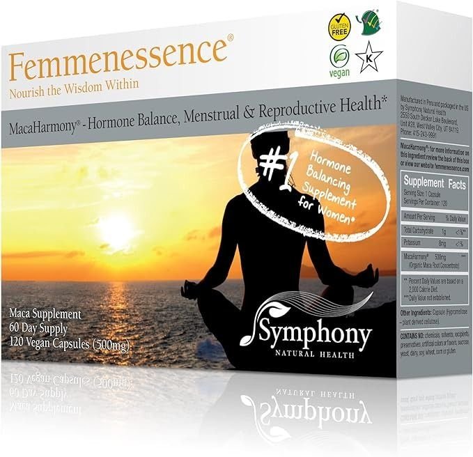 Amazon_com_ Femmenessence MacaHarmony – Scientifically Proven to Support Hormone Balance for Women, Regular Menstrual Cycle, PMS, Acne, Healthy Skin, Fertility, 120 Natural Organic Maca Capsules, 60-Day Supply _ Health & Household (1).jpeg