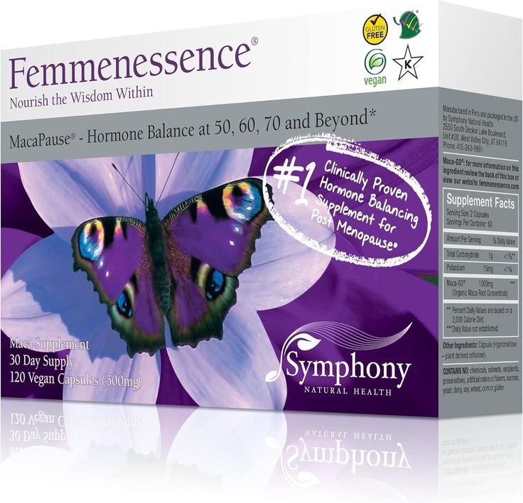 Amazon_com_ Femmenessence MacaPause – Clinically Proven for Post Menopause, Natural Hormone Balance Supplements for Women, Bone and Heart Health, Symptom Relief, 120 Organic Maca Root Capsules, 30-Day Supply _ Health & Household.jpeg