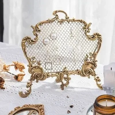 GOLD FINISH TABLETOP JEWELRY HOLDER