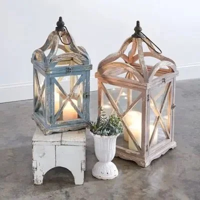 OLD WORLD CHATEAU LANTERN SET OF 2