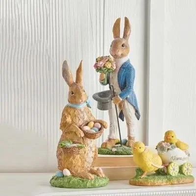 CHARMING RABBIT STANDING FIGURINE