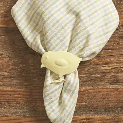 SPRING CHICK NAPKIN RING SET OF 4