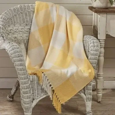 SUNNY SKIES FRINGED THROW BLANKET
