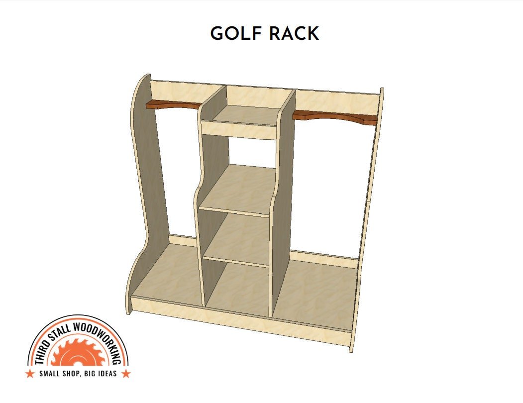 Plans for Double Golf Bag Rack — Third Stall Woodworking