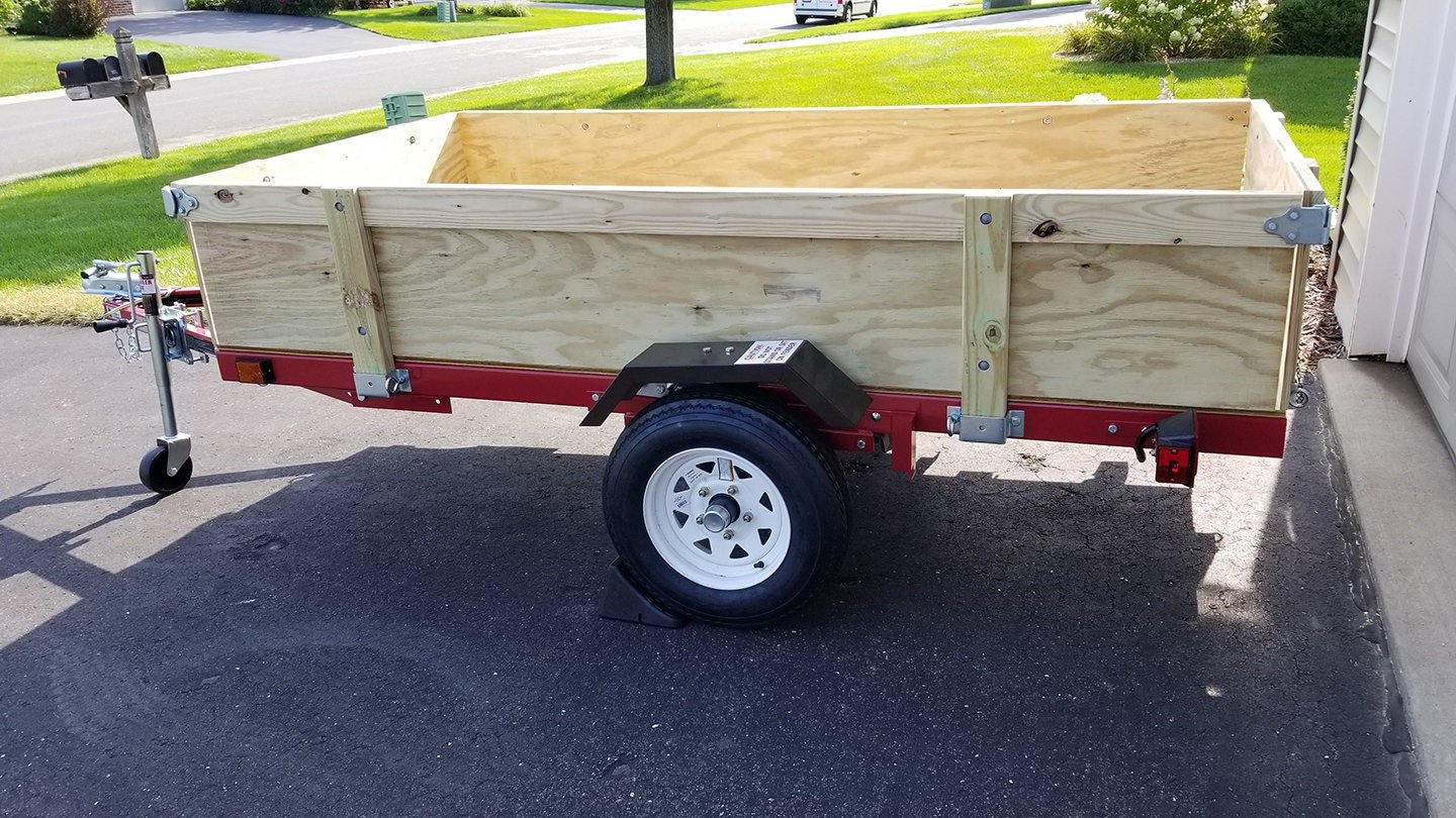 Plans for Harbor Freight Folding Utility Trailer Wooden Box — Third Stall  Woodworking