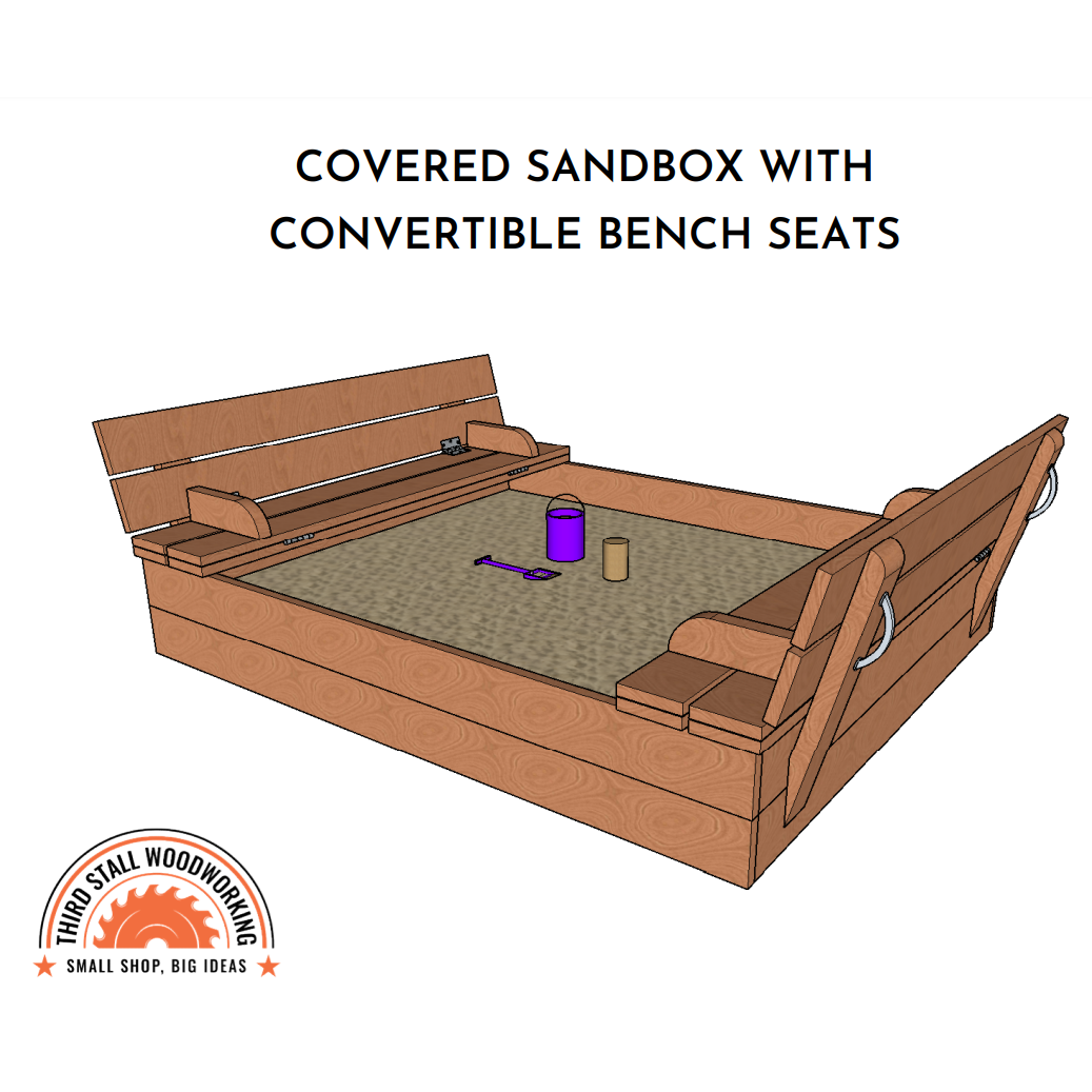 Plans for Covered Sandbox with Convertible Bench Seats — Third Stall ...