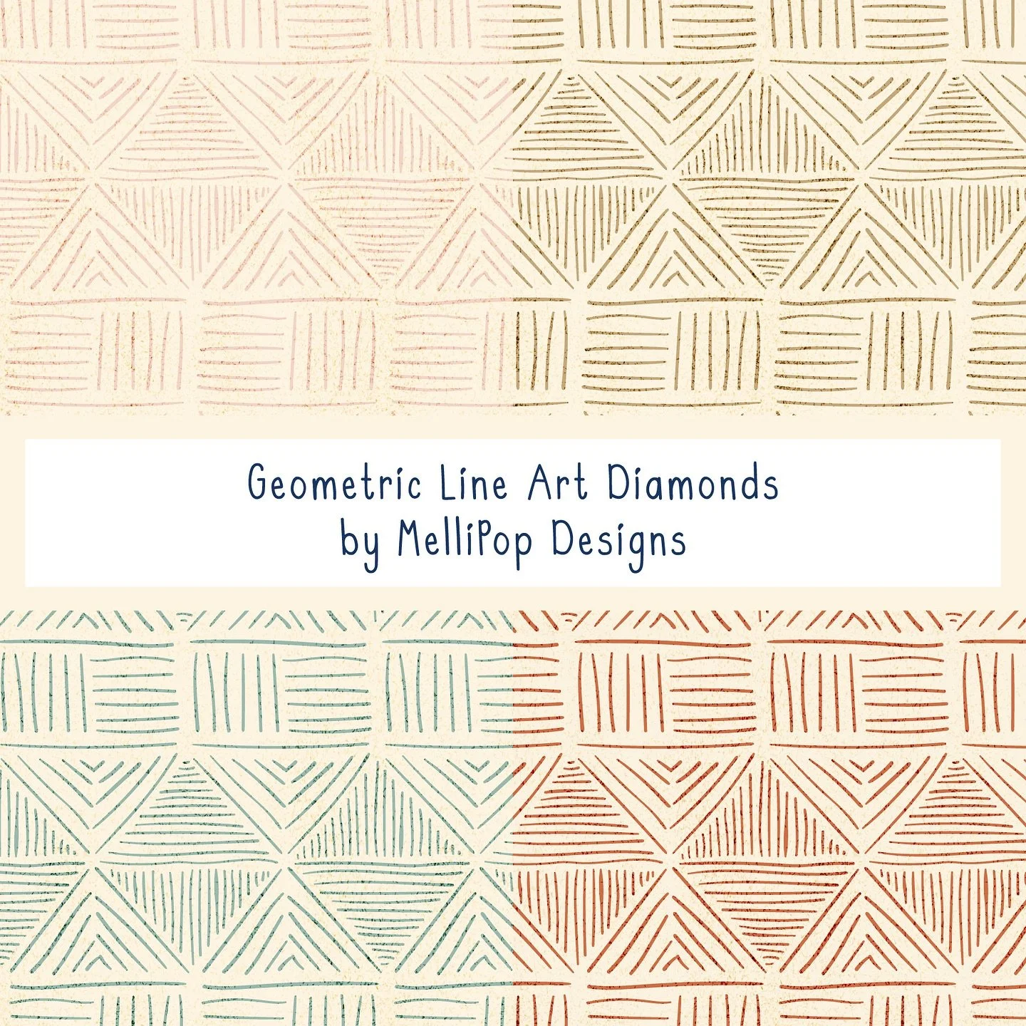 I pulled out my markers again for the Freehand Geometric Line Art prompt in the #psablenderbonanza challenge with @powersellersacademy Not my usual style, I think, but a design I&rsquo;m pleased with nonetheless! Coming soon to my Spoonflower shop. 

