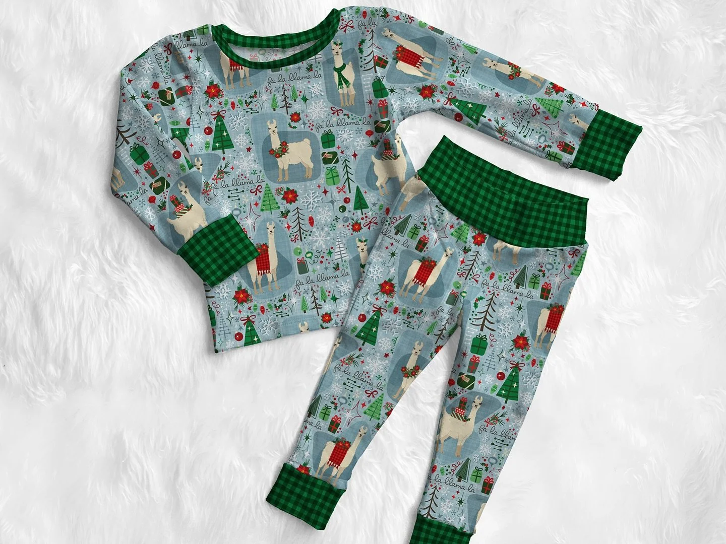 Who else could use a little Christmas in July right now? Enjoy a little holiday cheer with this design I created for the Festive Animals design challenge on @spoonflower ! My little llamas have made their return all decked out in winter attire, surro