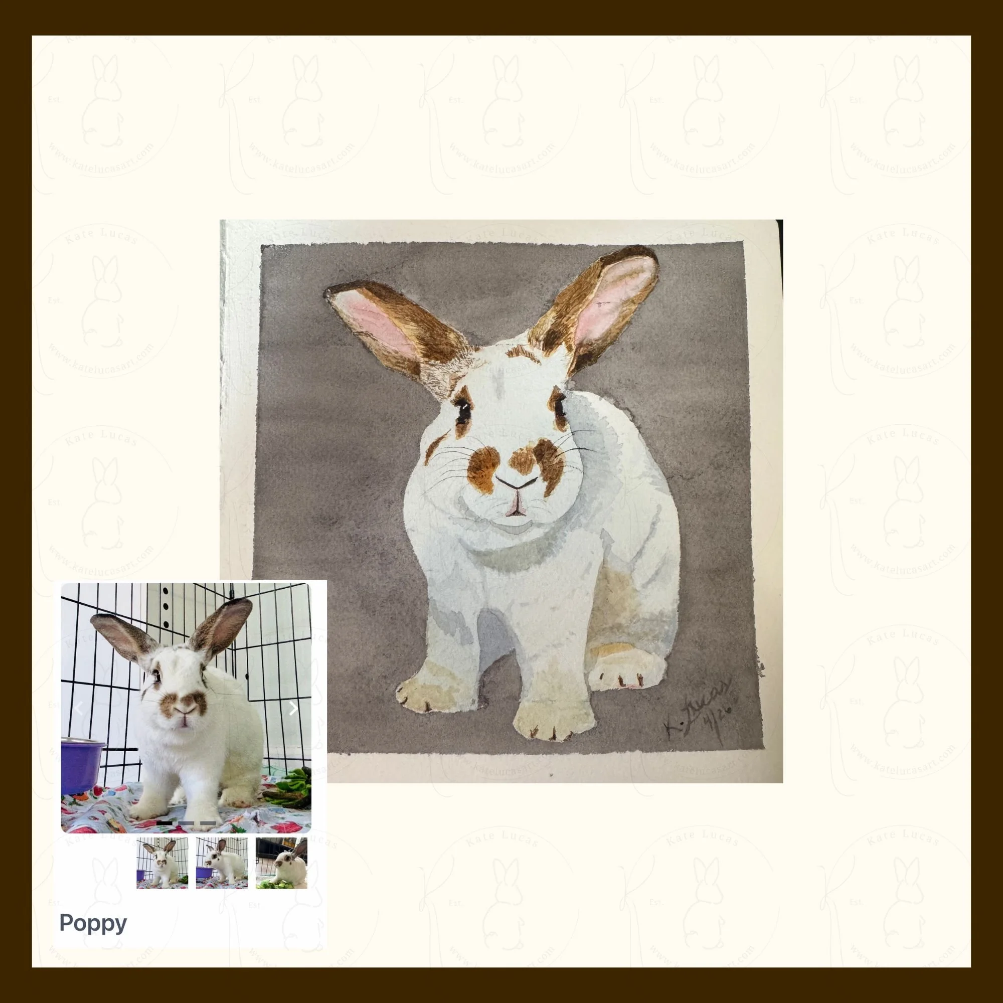 5x7" Watercolor Pet Portrait