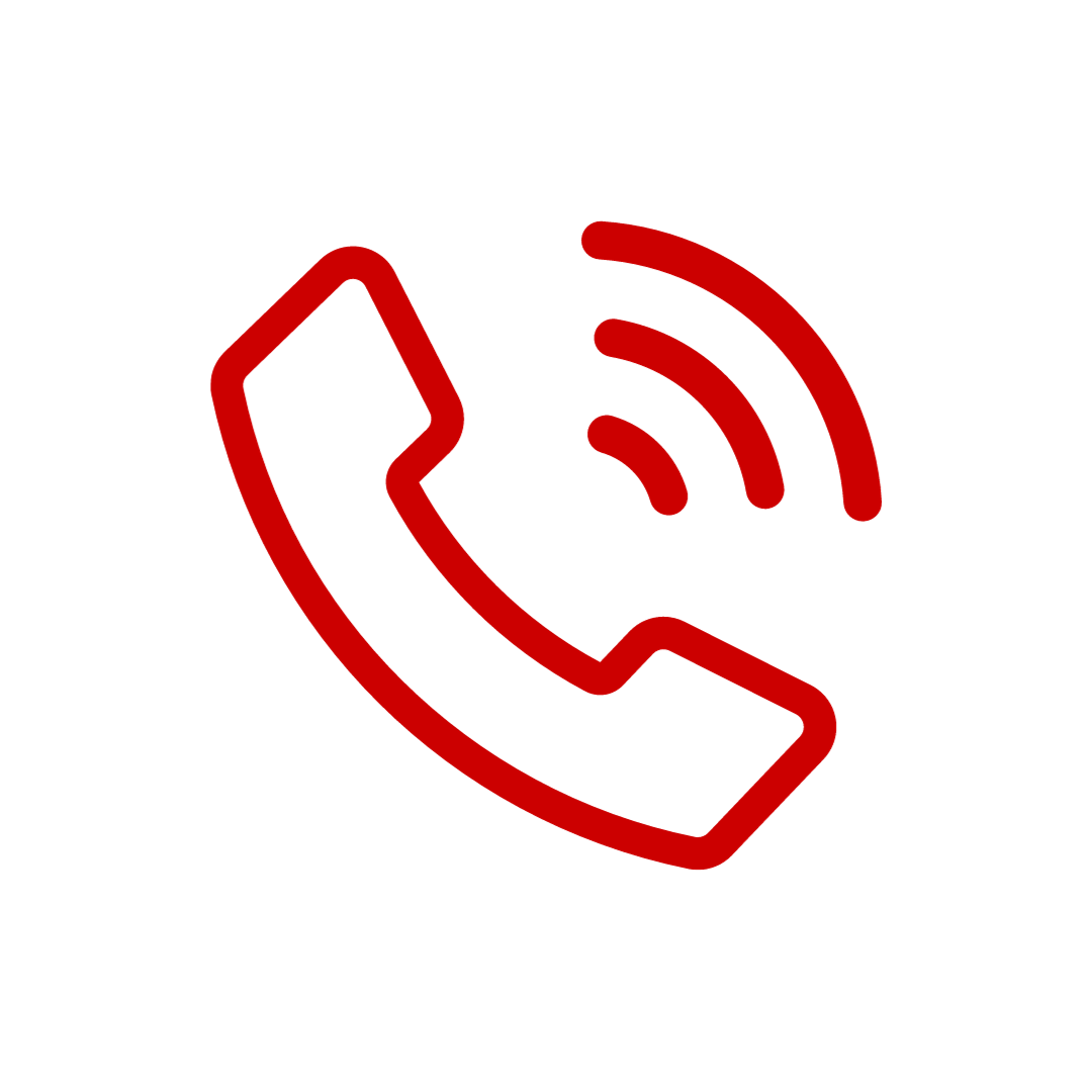 Red phone ringing icon
