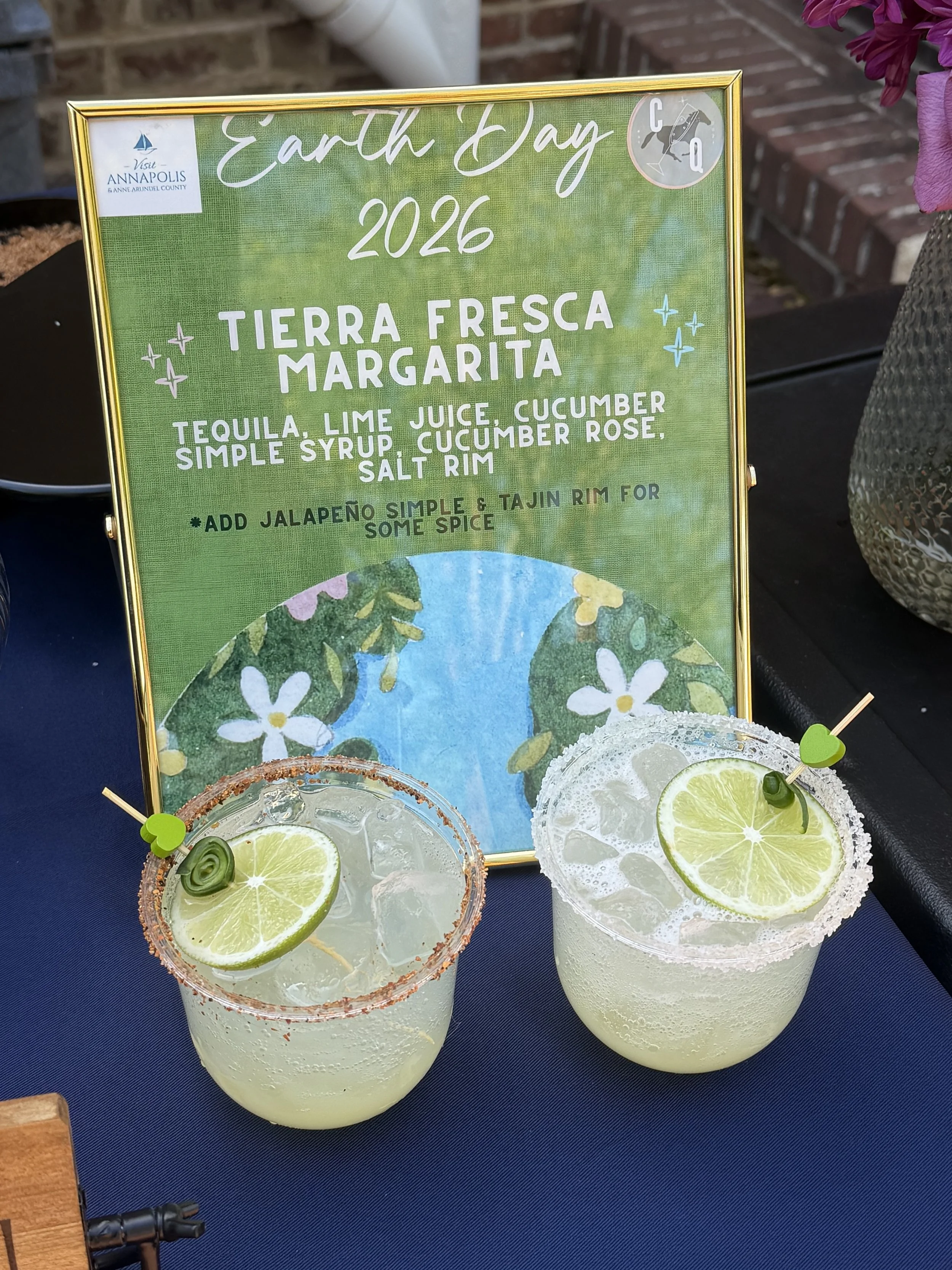 Margaritas for an Earth Day Event in Edgewater, MD for Visit Annapolis networking. Maryland mobile bar services.