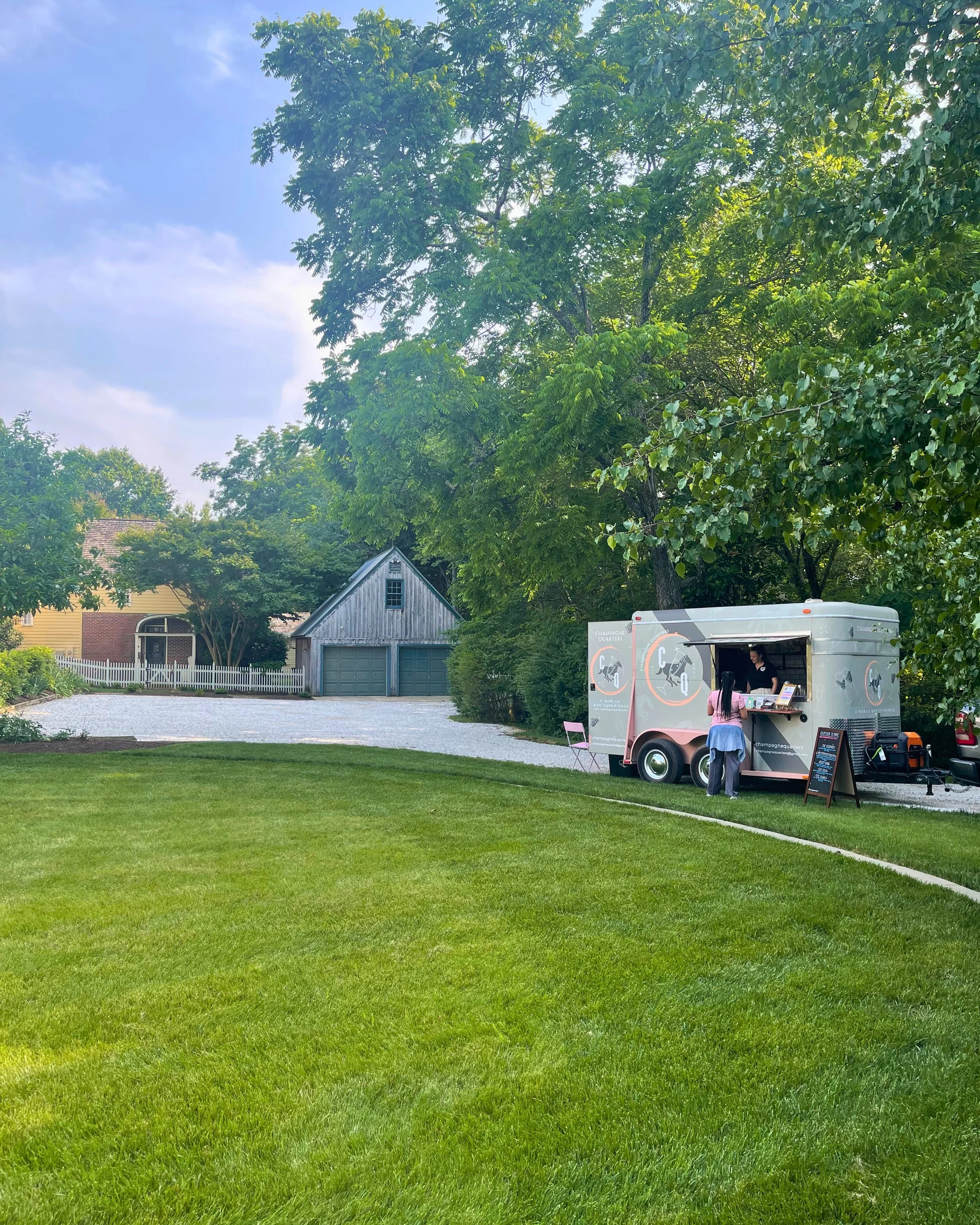 Our horse trailer bar at a networking event for Charles County, MD. Maryland mobile bar services.