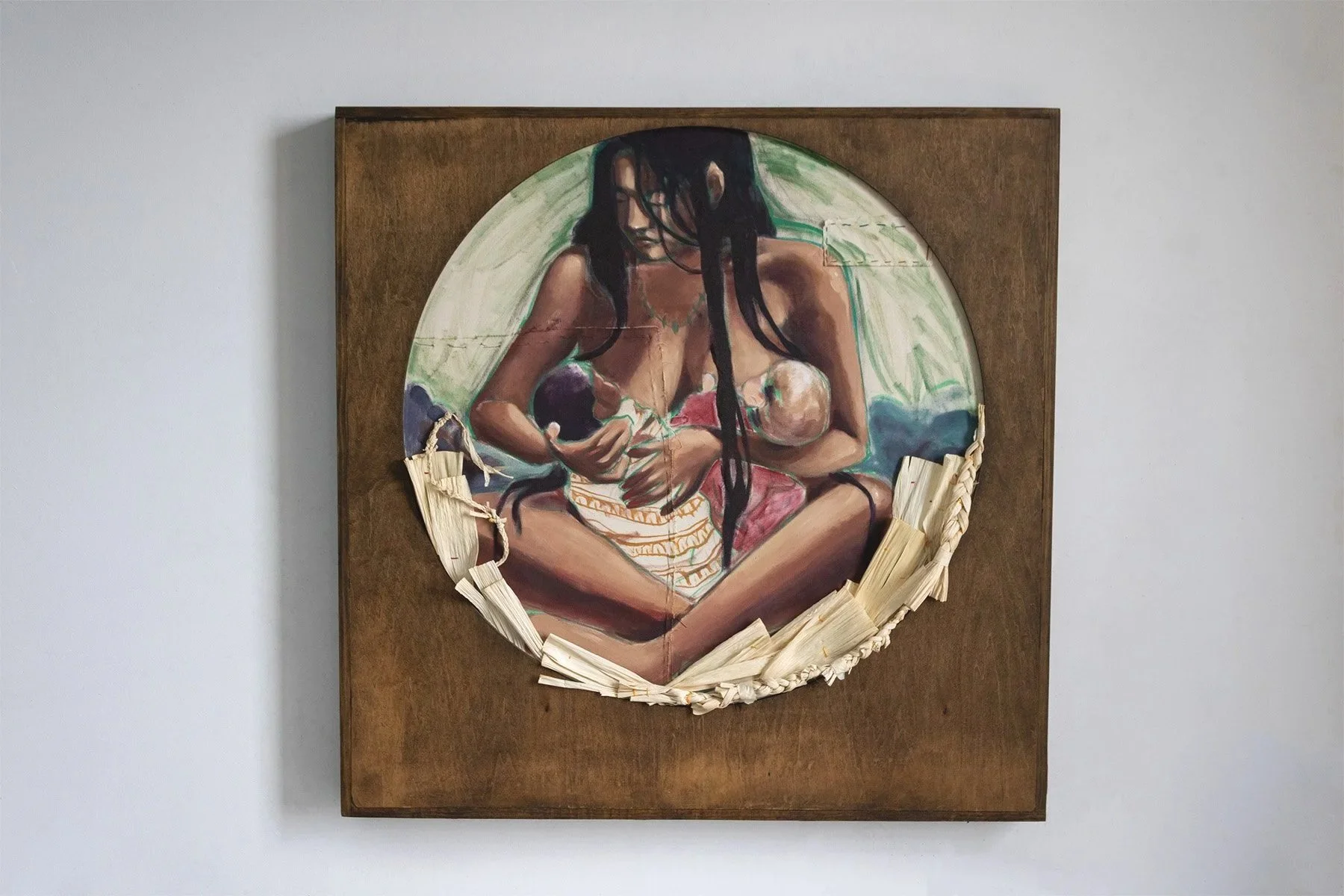 La Malinche, 2025
Oil and Corn Husk on Canvas
48" x 48"