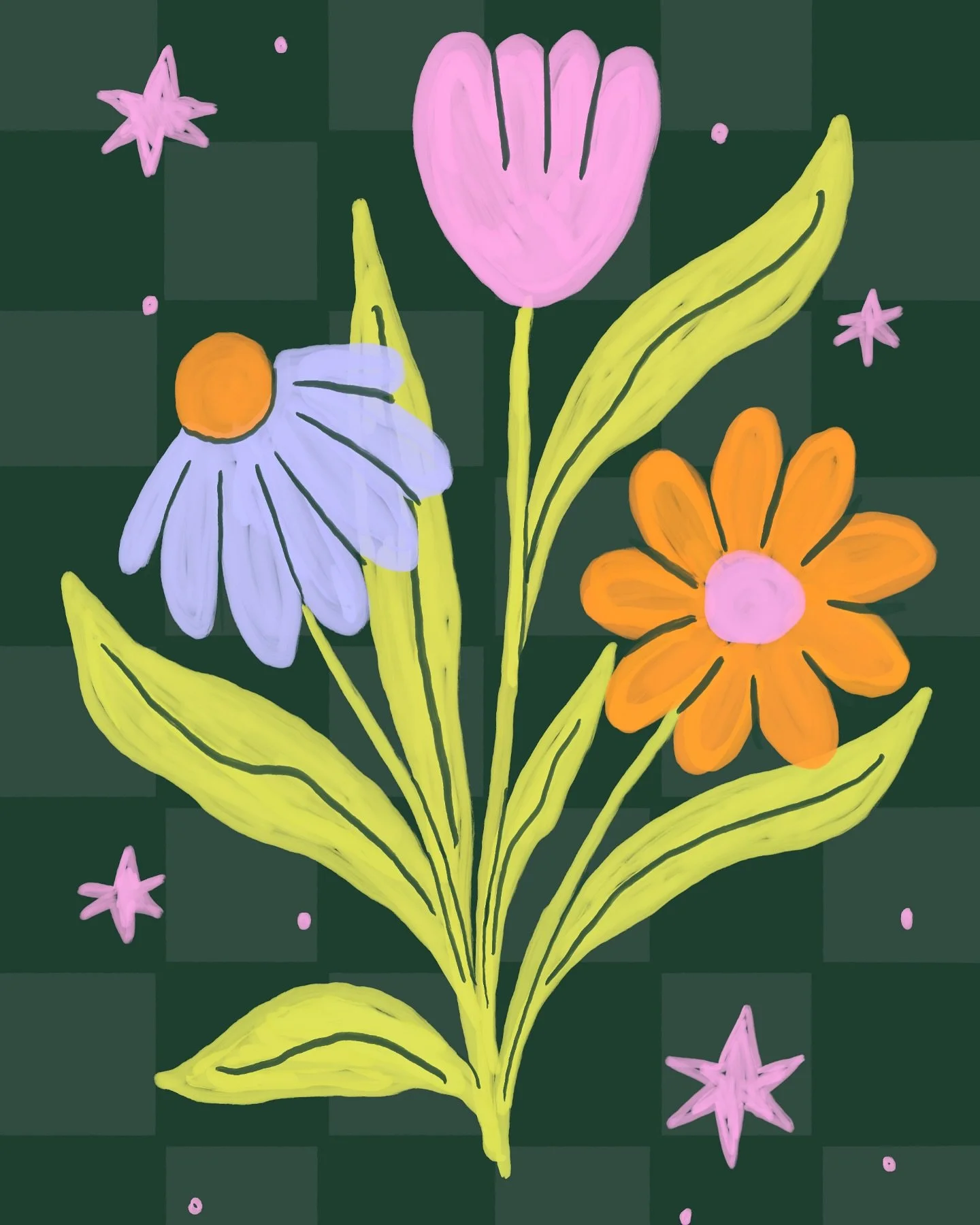 Send these to your bestie 🌷🌸🌹💕 #flowers #illustration #illustrator #artist #ipadpro #procreate