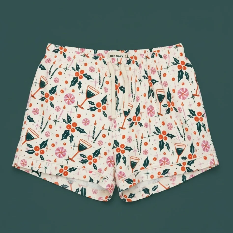 Manifesting a collab with old navy one day🤞🏻✨ @oldnavy #illustration #patterndesigner #patterndesign #frostyandfestive2025