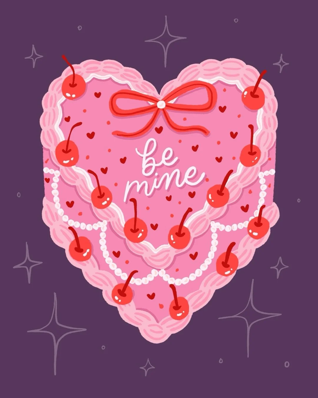 Spread love 💕💖✨ send one of these to your person🎀🍰

I don&rsquo;t think I&rsquo;ll ever get tired of drawing heart cakes😍 #valentines #valentinesillustration #inspobylydiaellen #cake #heartcake