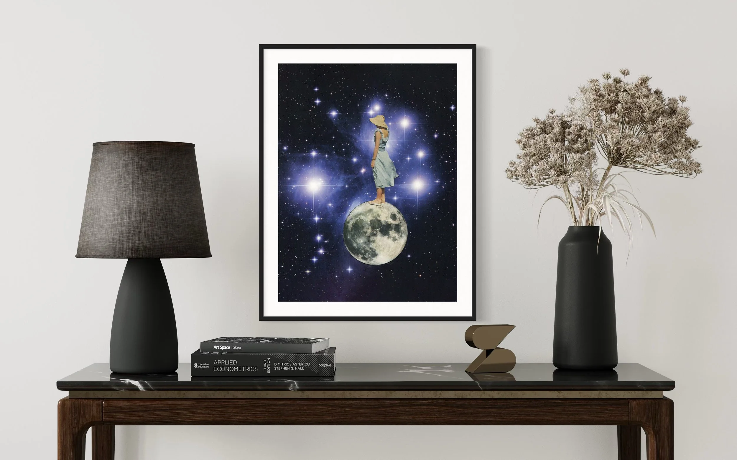 Moon girl print