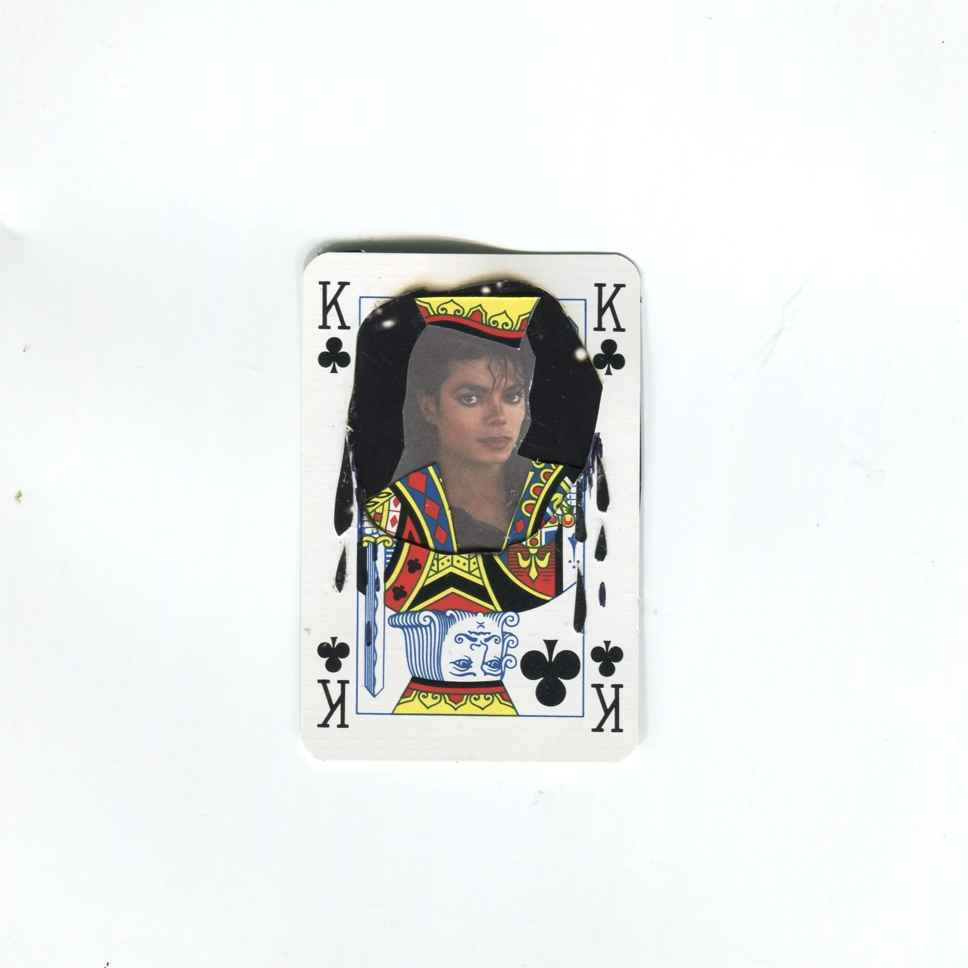 Micheal Jackson play card original collage