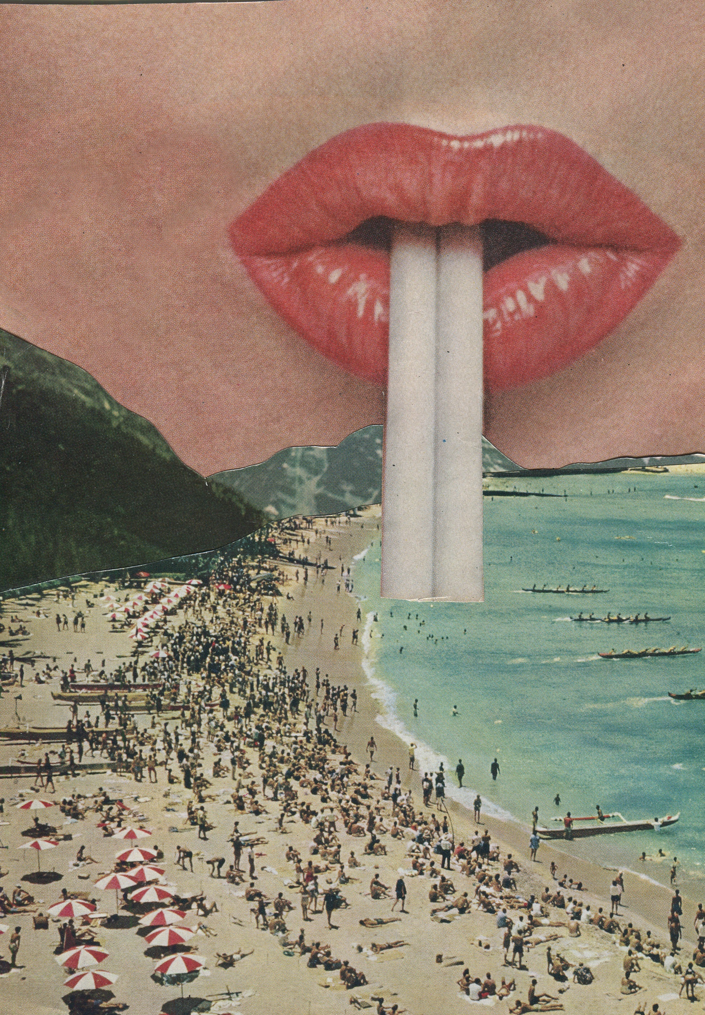 Summer Drink Original collage